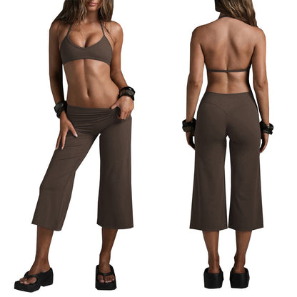 Loomerra Sports Bra and Wide-Leg Capri Set