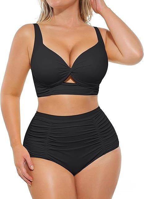 Loomerra High-Waisted Tummy Control Bikini Swimsuit