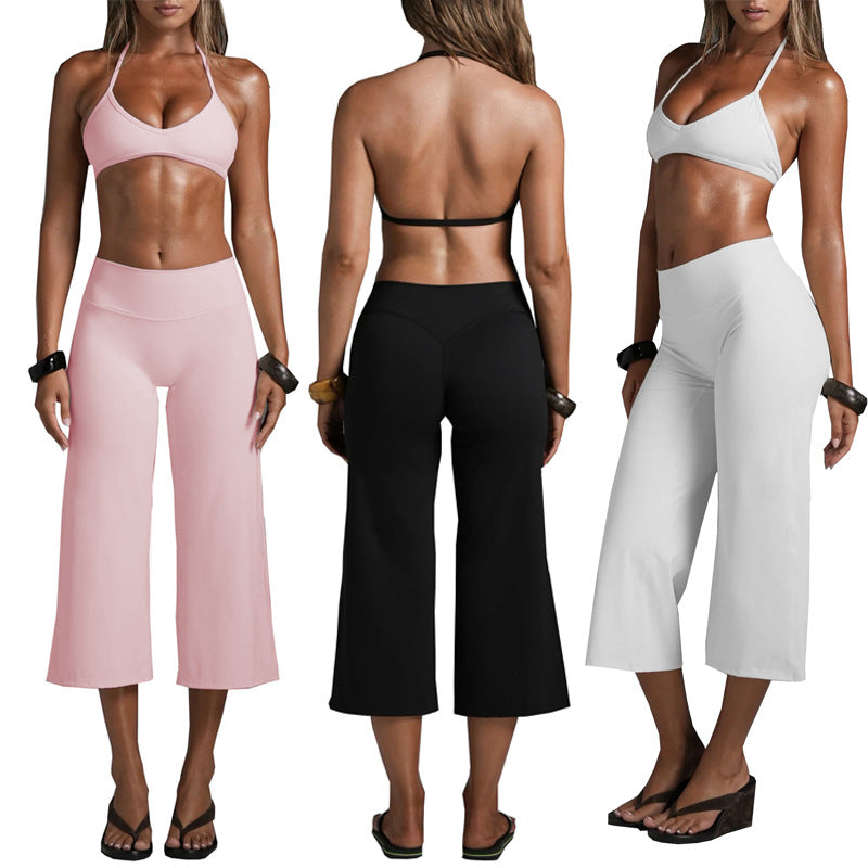 Loomerra Sports Bra and Wide-Leg Capri Set