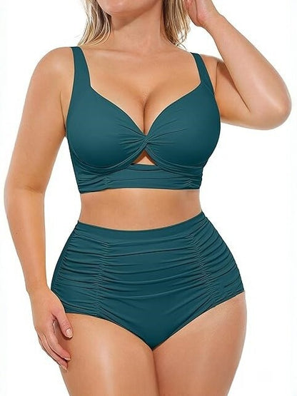 Loomerra High-Waisted Tummy Control Bikini Swimsuit