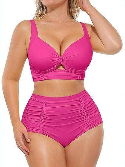 Loomerra High-Waisted Tummy Control Bikini Swimsuit