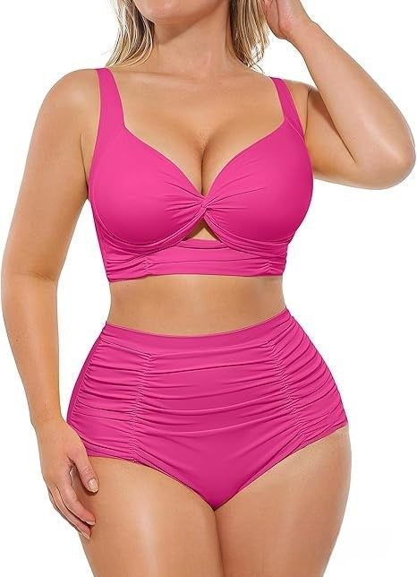 Loomerra High-Waisted Tummy Control Bikini Swimsuit